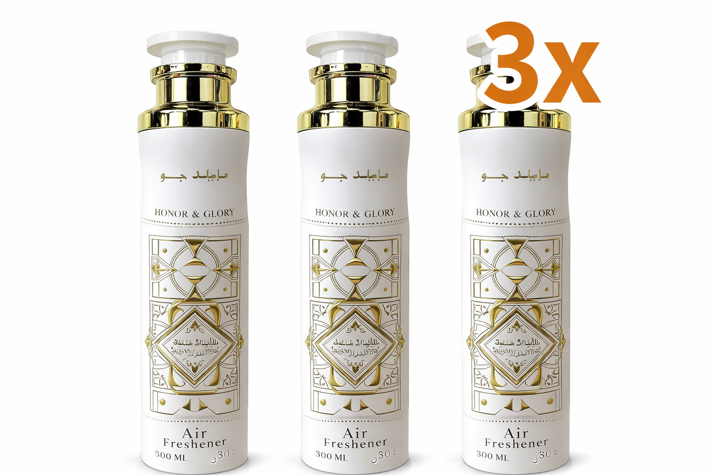 3x Lattafa Badee Al Oud Honor & Glory 300ml Raumduft