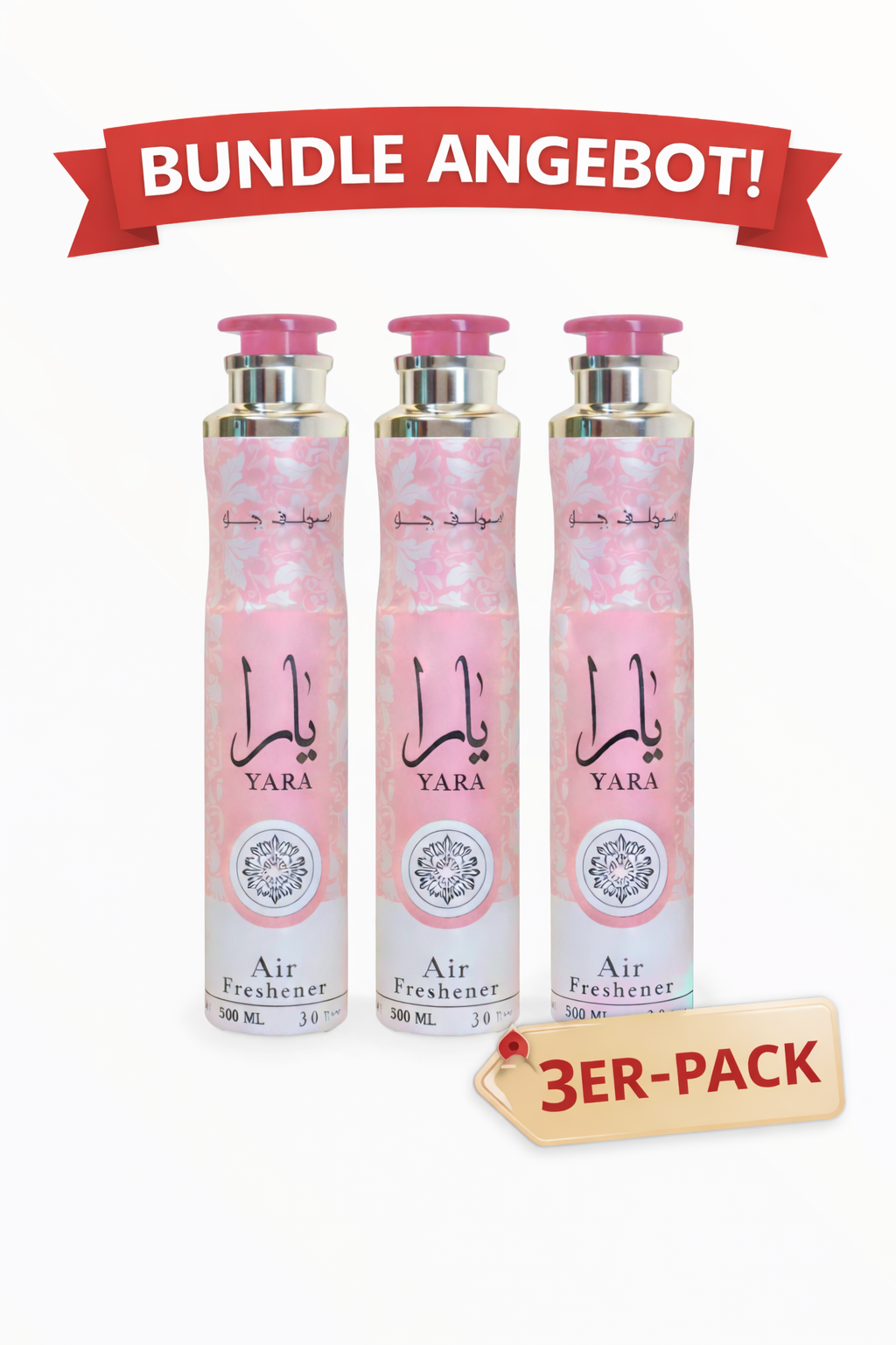 🍓🌸 3x Lattafa YARA Raumduft 300ml – Der Raumduft, der dein Zuhause in ein cremiges Beerenparadies verwandelt