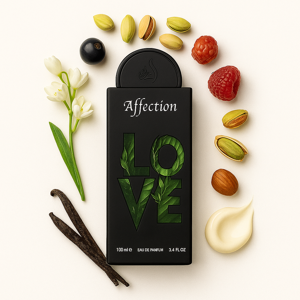 Lattafa – Affection: Cremiger Pistazien-Flirt trifft elegante Vanille – ein Duft, der Herzen höher schlagen lässt.